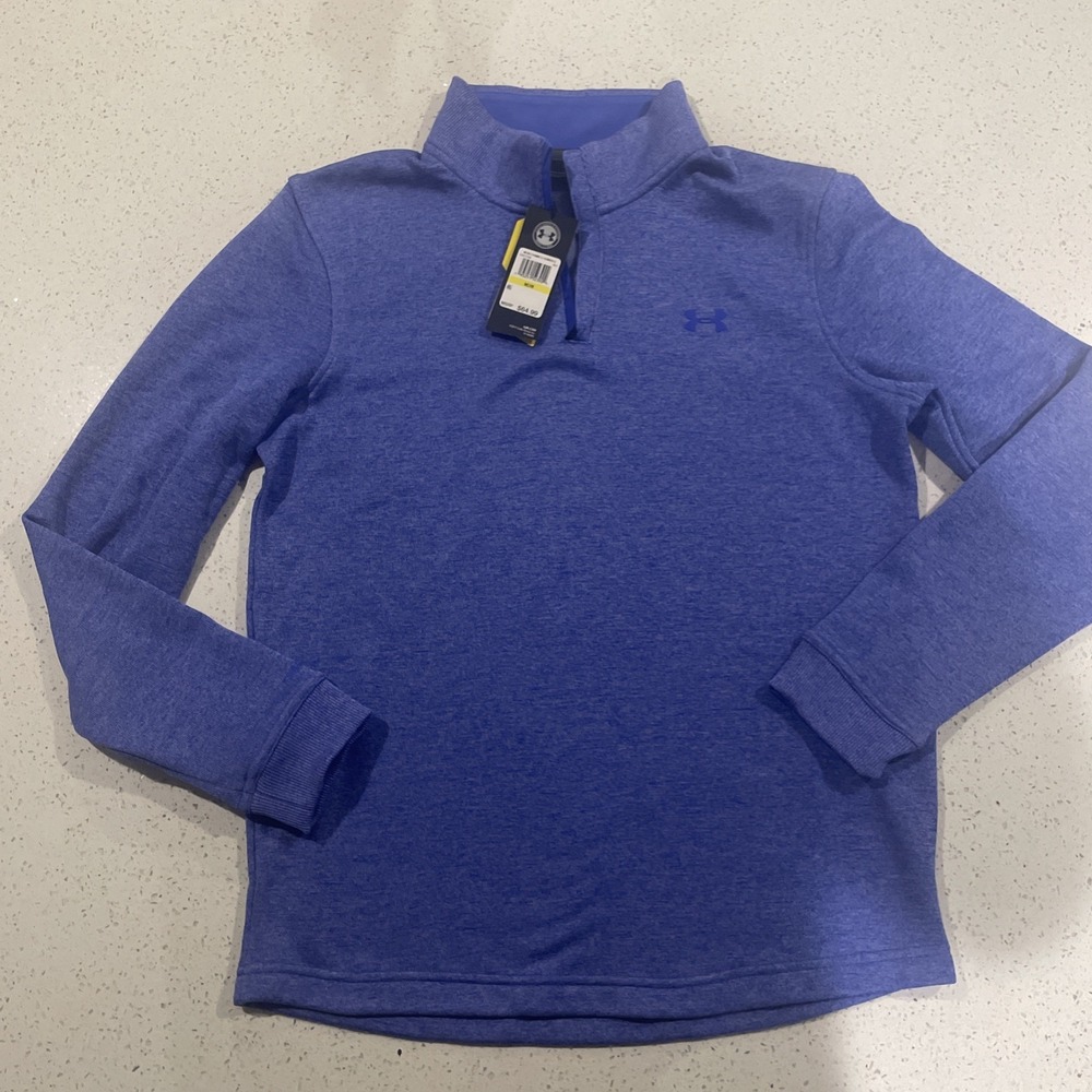 Under Armour Cold Gear Storm 1/4 Zip Blue Long Sleeve Pullover Men's Size M NWT